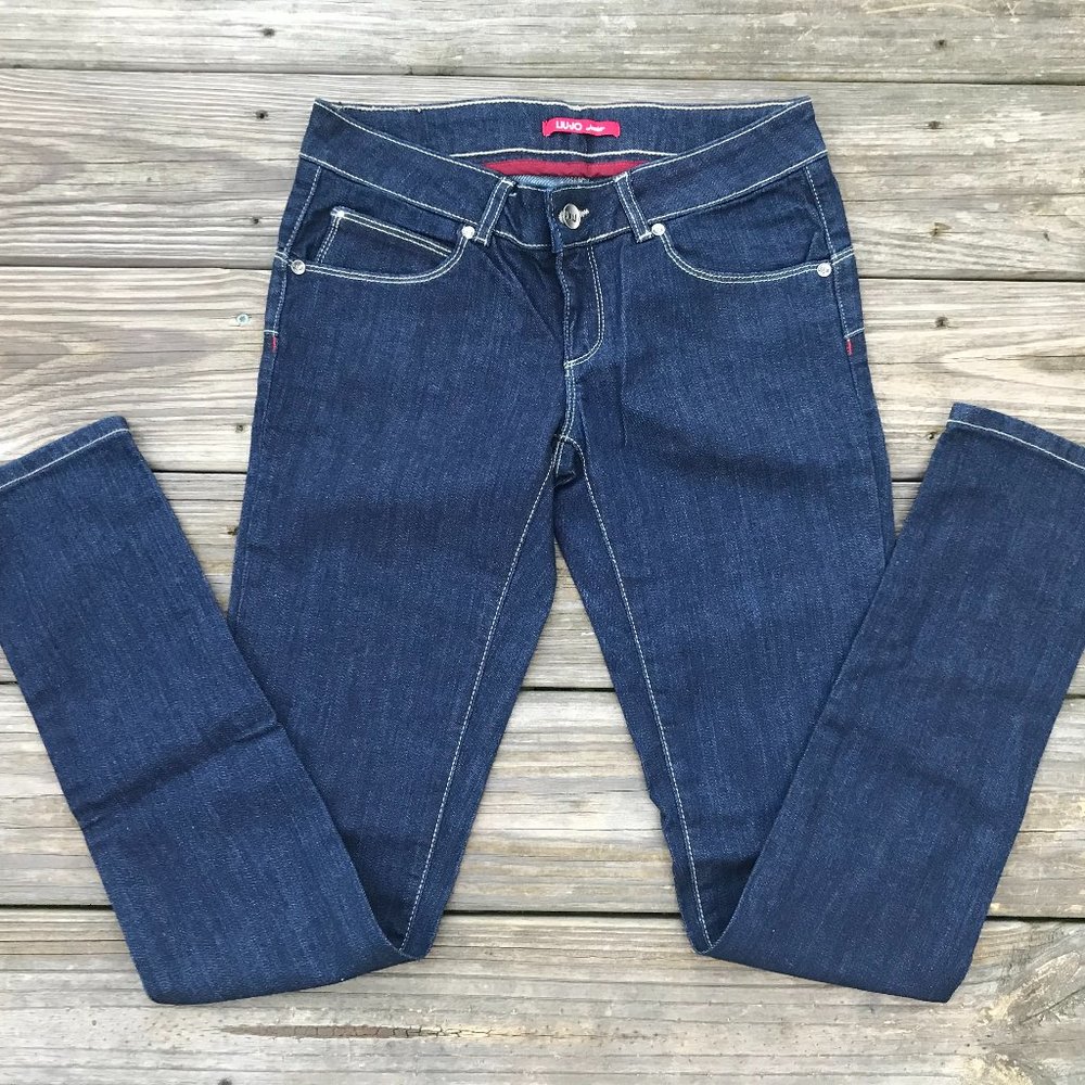 Liu-Jo Junior Gild Jeans Blue Denim Jean Size 16A